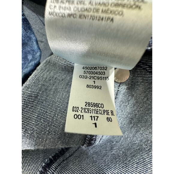 Chicos Capri Jeggings Size 1 or 8 (30x18) Mid Rise Floral Pull On Stretchy - Picture 4 of 8